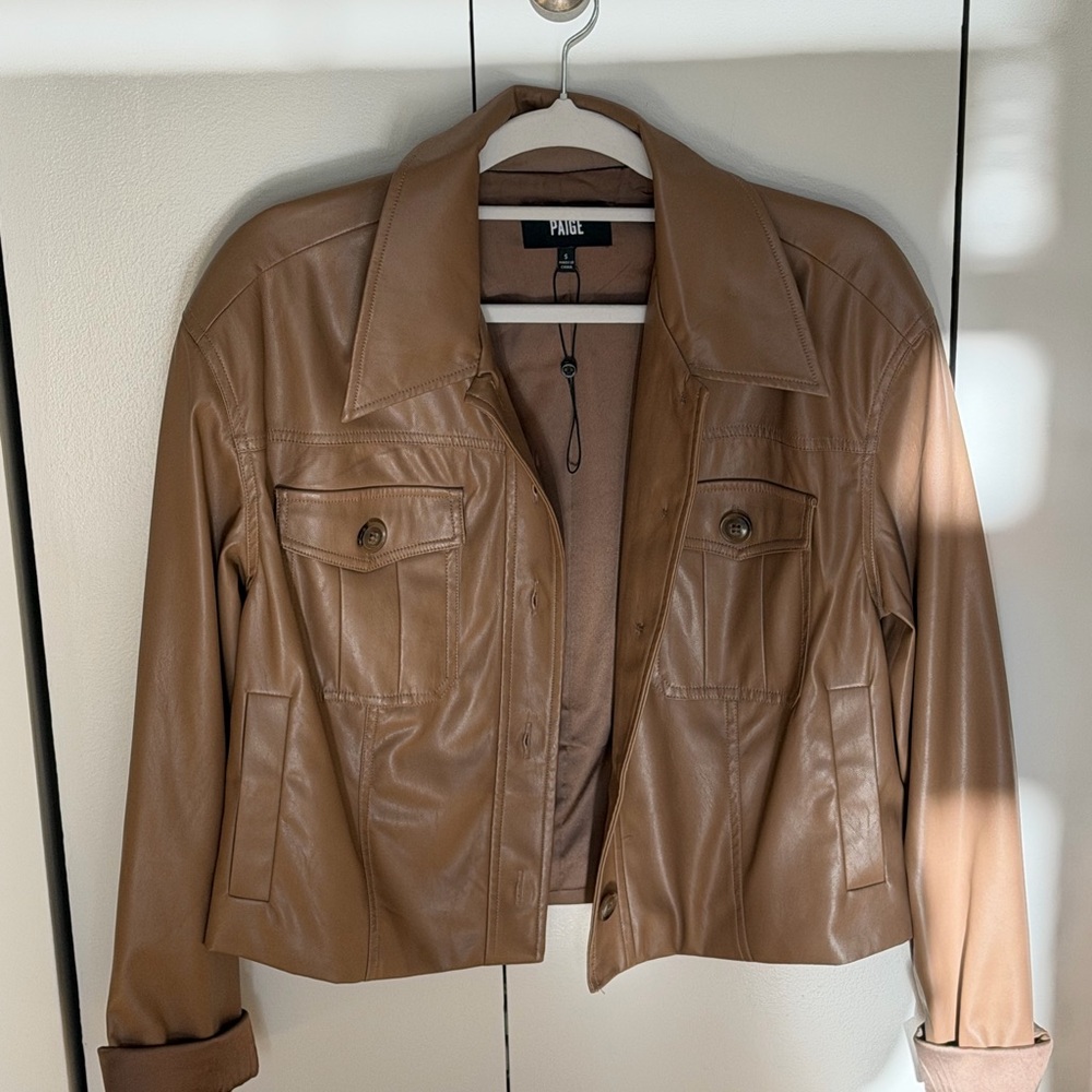 PAIGE Brown Leather Jacket